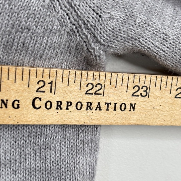 NorthStyle Christmas Sweater L 1/4 Zip Embroidered Santa Buttons Neutral Holiday - Picture 6 of 8